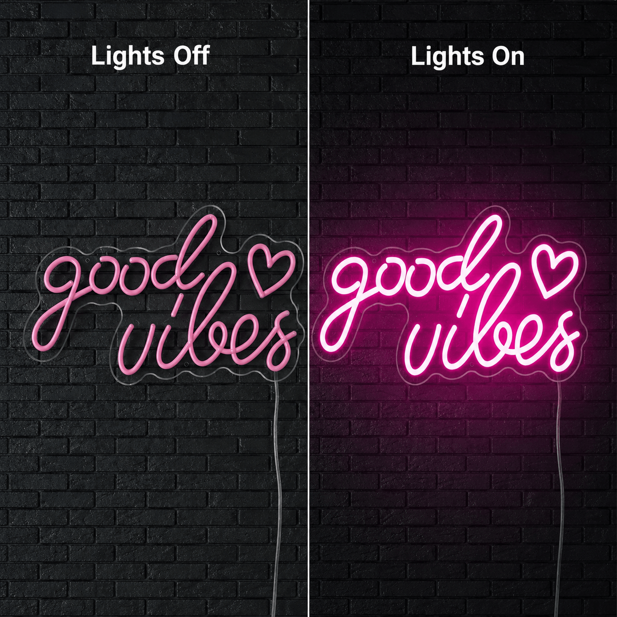 Good Vibes Aesthetic Room Decor LED Neon Sign - Shineneon