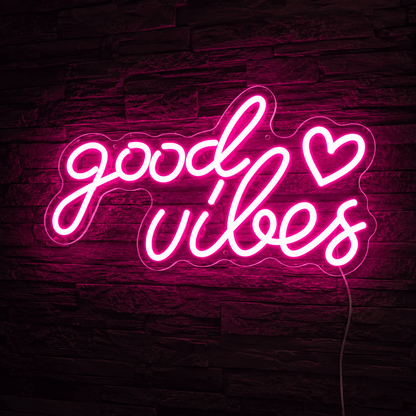 Good Vibes Aesthetic Room Decor LED Neon Sign - Shineneon