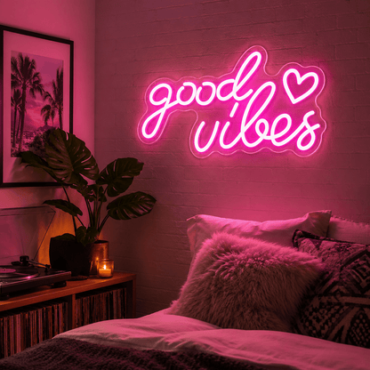 Good Vibes Aesthetic Room Decor LED Neon Sign - Shineneon