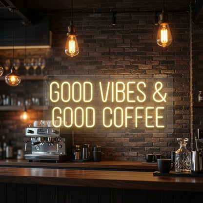 Good Vibes And Good Coffee Room Decor LED Neon Sign - 02 High-Converting Product Image