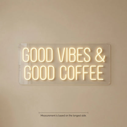 Good Vibes And Good Coffee Room Decor LED Neon Sign - 04 Size Image