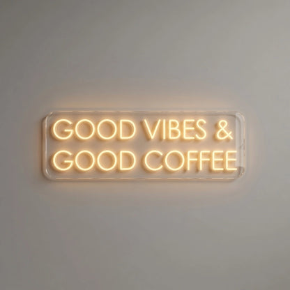 Good Vibes And Good Coffee Wall Art LED Neon Sign - 01 Original Product Image
