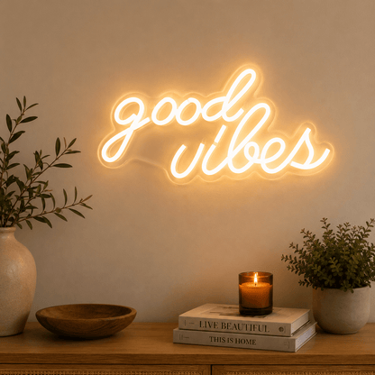 Good Vibes Bedroom LED Neon Sign - Shineneon