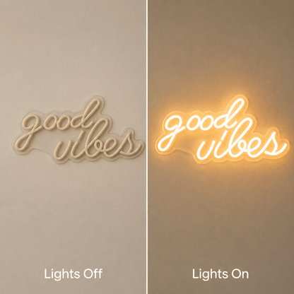 Good Vibes Bedroom LED Neon Sign - Shineneon