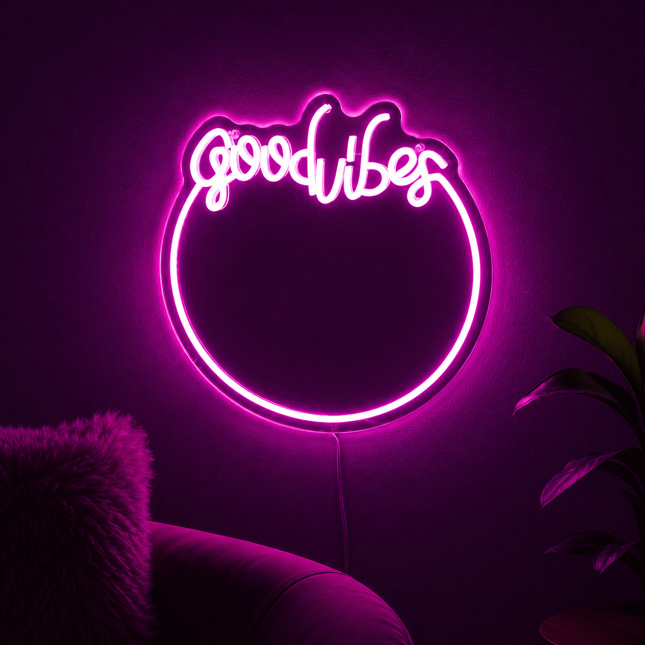 Good Vibes Bedroom Wall Decor LED Neon Sign - 02 High-Converting Product Image