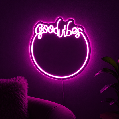 Good Vibes Bedroom Wall Decor LED Neon Sign - 02 High-Converting Product Image