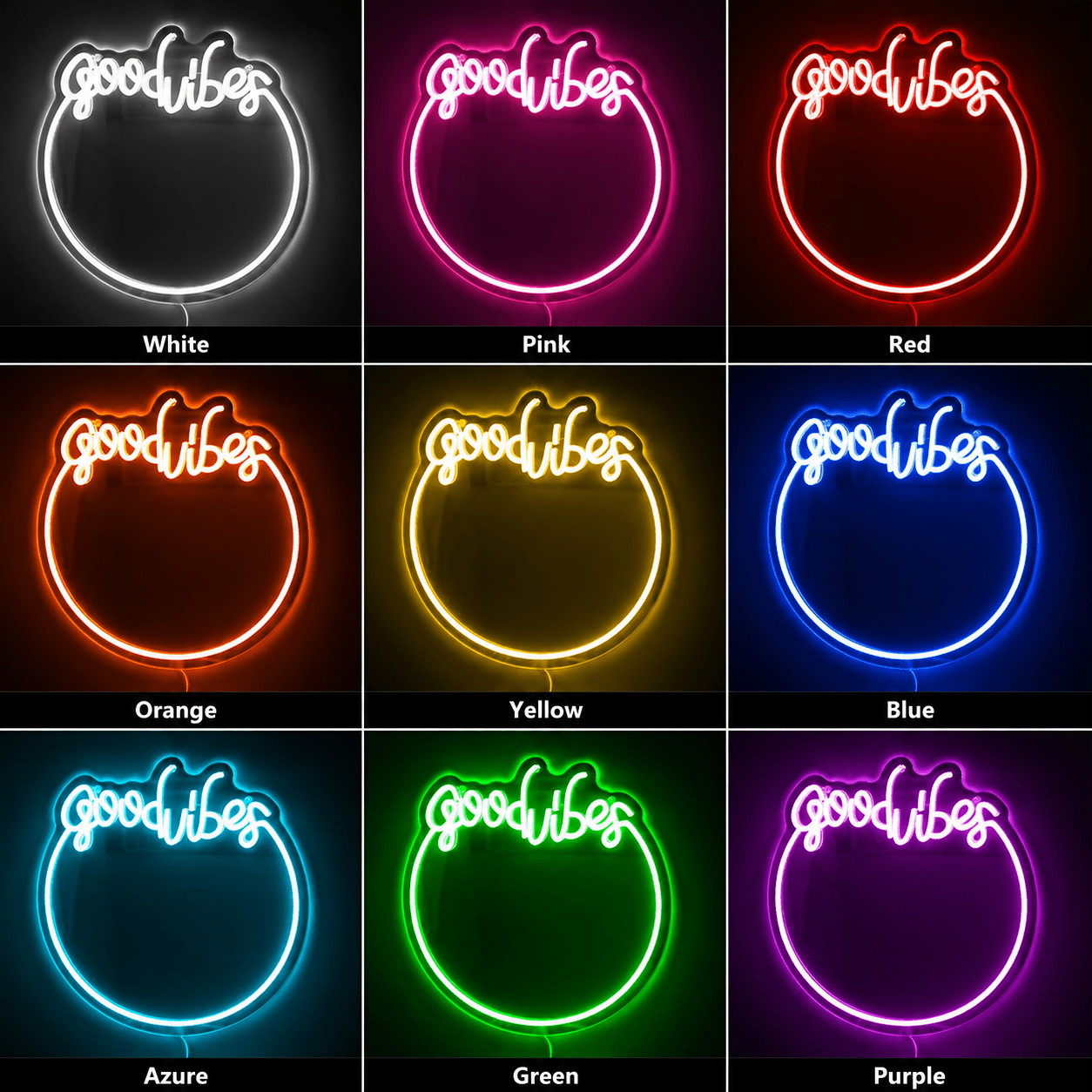 Good Vibes Bedroom Wall Decor LED Neon Sign - Shineneon