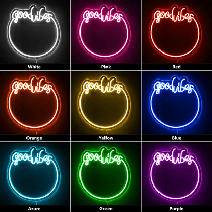 Good Vibes Bedroom Wall Decor LED Neon Sign - Shineneon