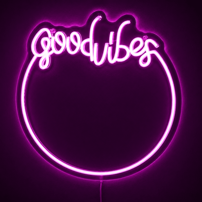 Good Vibes Bedroom Wall Decor LED Neon Sign - Shineneon