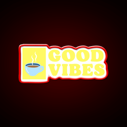 Good Vibes Cafe Led Neon Sign Espresso Bar Art For Coffee Lover Rgb Color - Shineneon