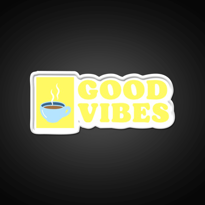 Good Vibes Cafe Led Neon Sign Espresso Bar Art For Coffee Lover Rgb Color - Shineneon