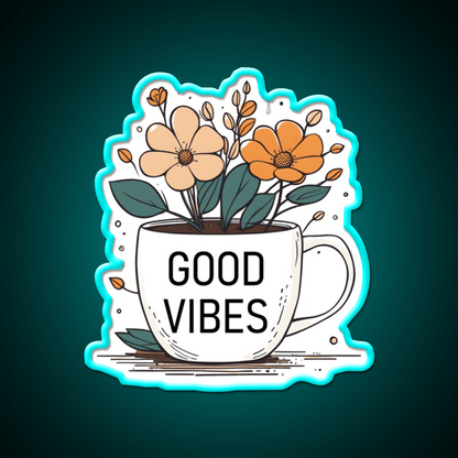 Good Vibes Cafe Led Neon Sign Espresso Bar Art Rgb Color - Shineneon