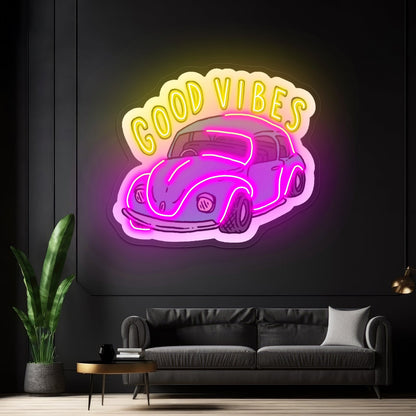 Good Vibes Car Neon Signs For Home Decor - Shineneon