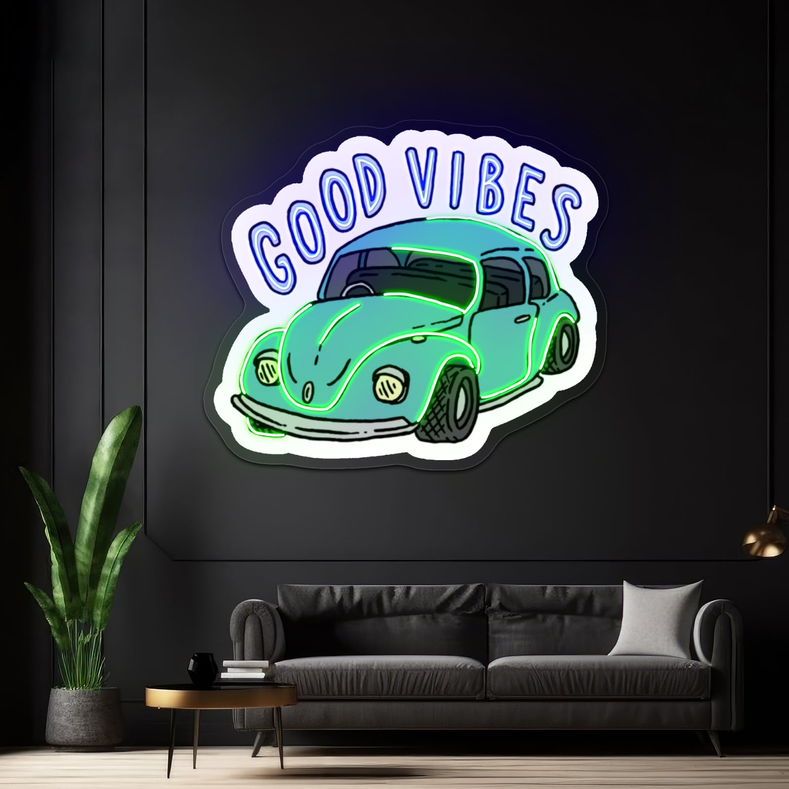 Good Vibes Car Neon Signs For Home Decor