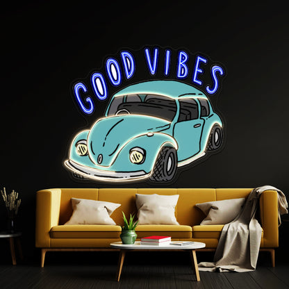 Good Vibes Car Neon Signs For Home Decor