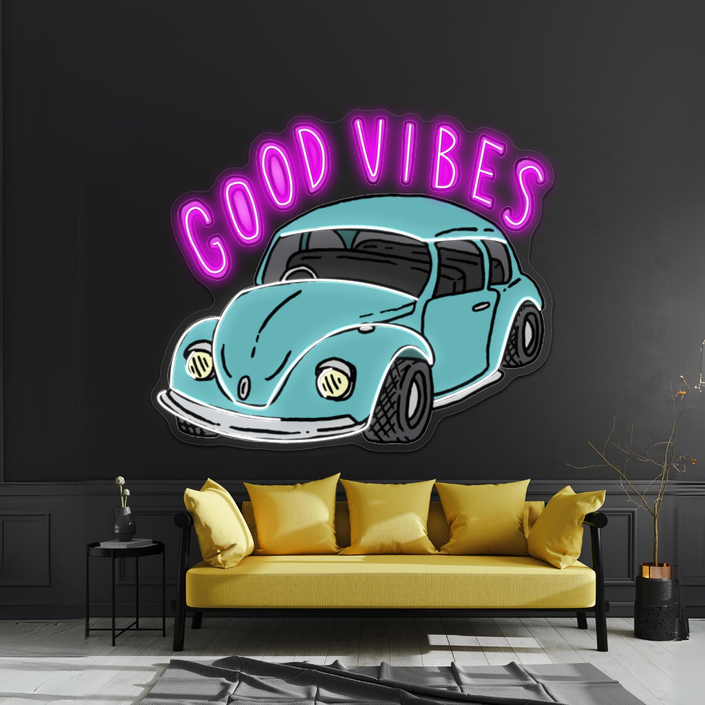 Good Vibes Car Neon Signs For Home Decor