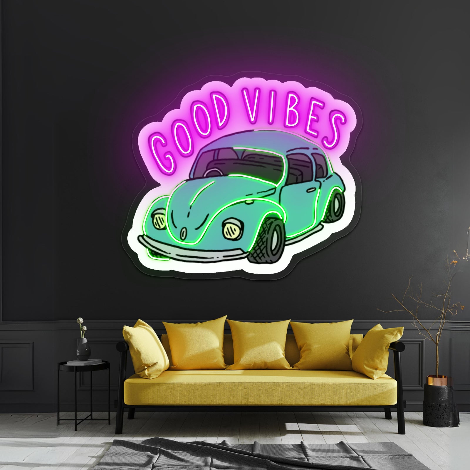 Good Vibes Car Neon Signs For Home Decor