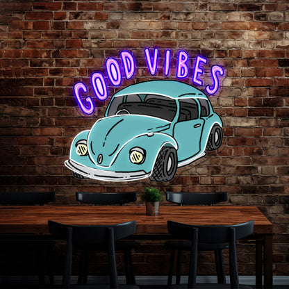 Good Vibes Car Neon Signs For Home Decor