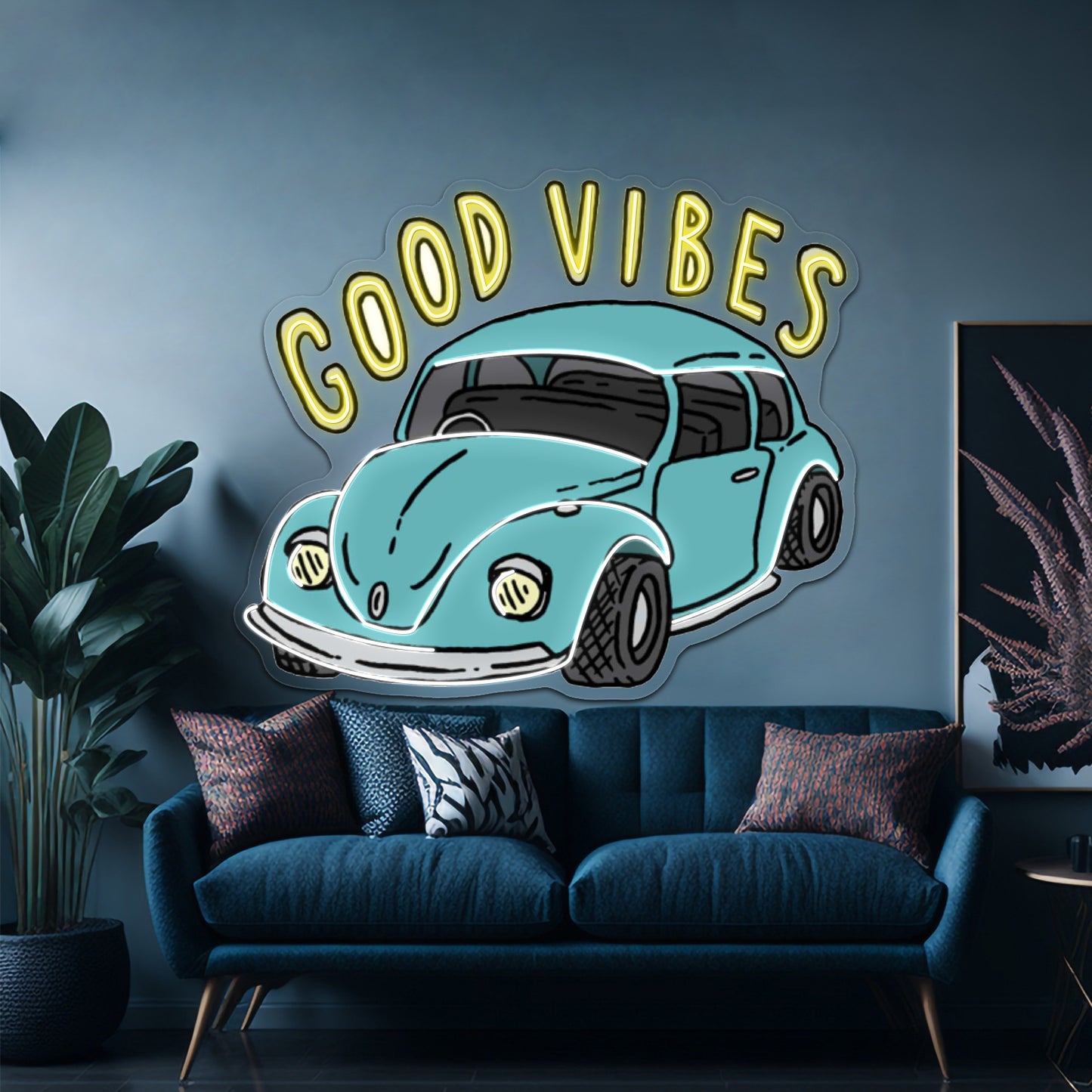 Good Vibes Car Neon Signs For Home Decor