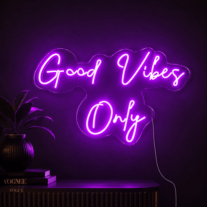 Good Vibes Classic Wall Light LED Neon Sign - Shineneon