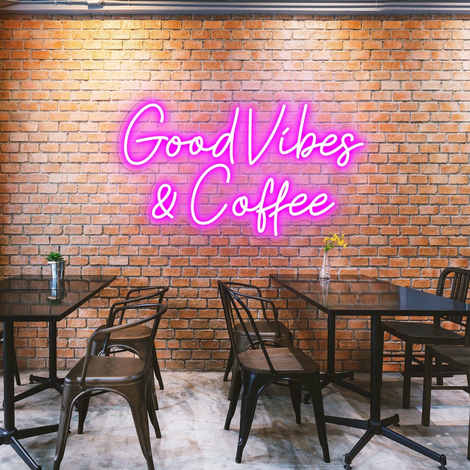 Good Vibes Coffee Spread Positivity With Lively Neon | Shineneon