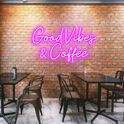 Good Vibes Coffee Spread Positivity With Lively Neon | Shineneon