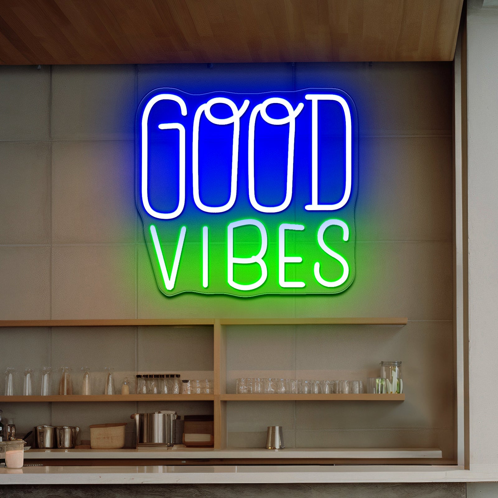 Good Vibes Corloful Led Neon Wall Design - Shineneon