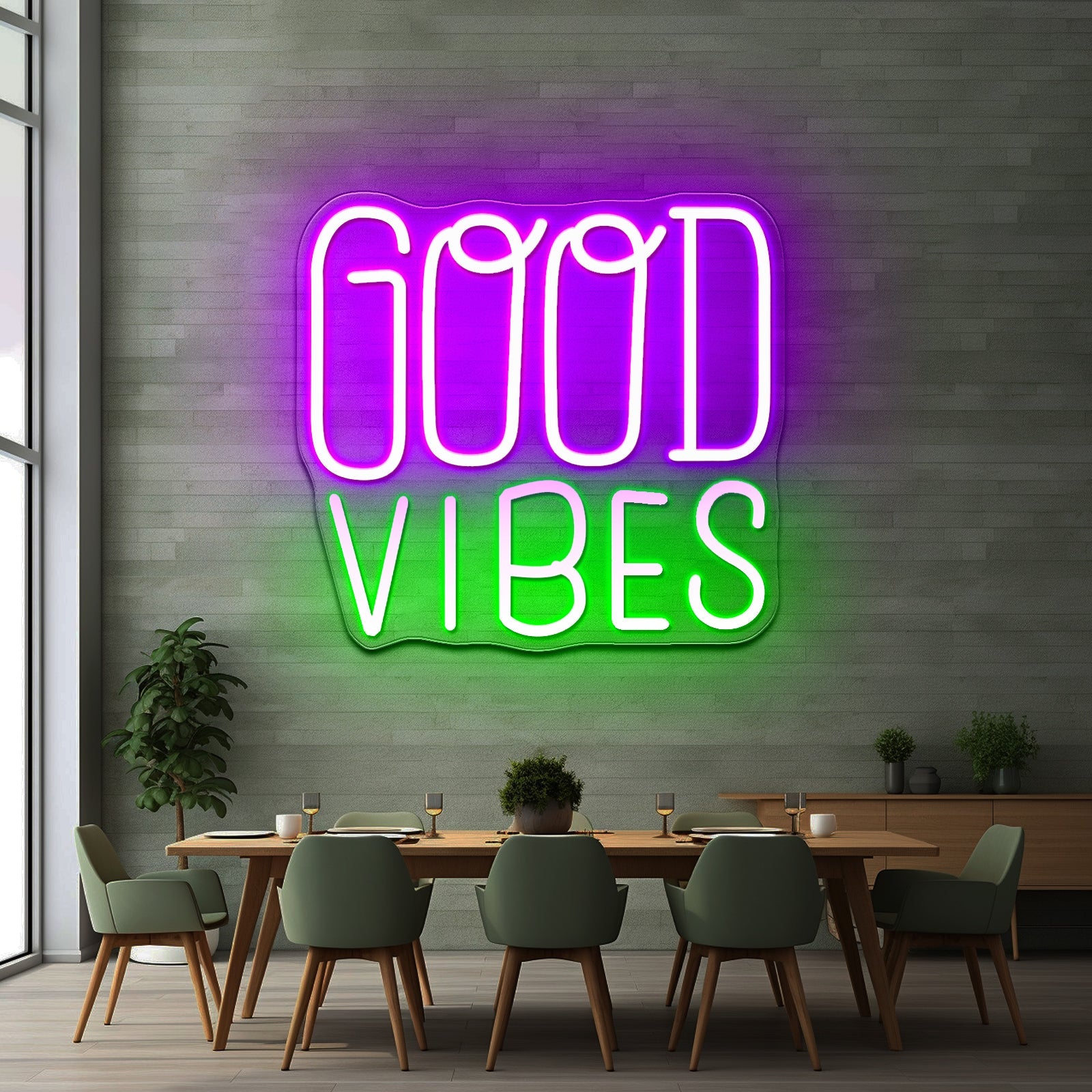 Good Vibes Corloful Led Neon Wall Design - Shineneon