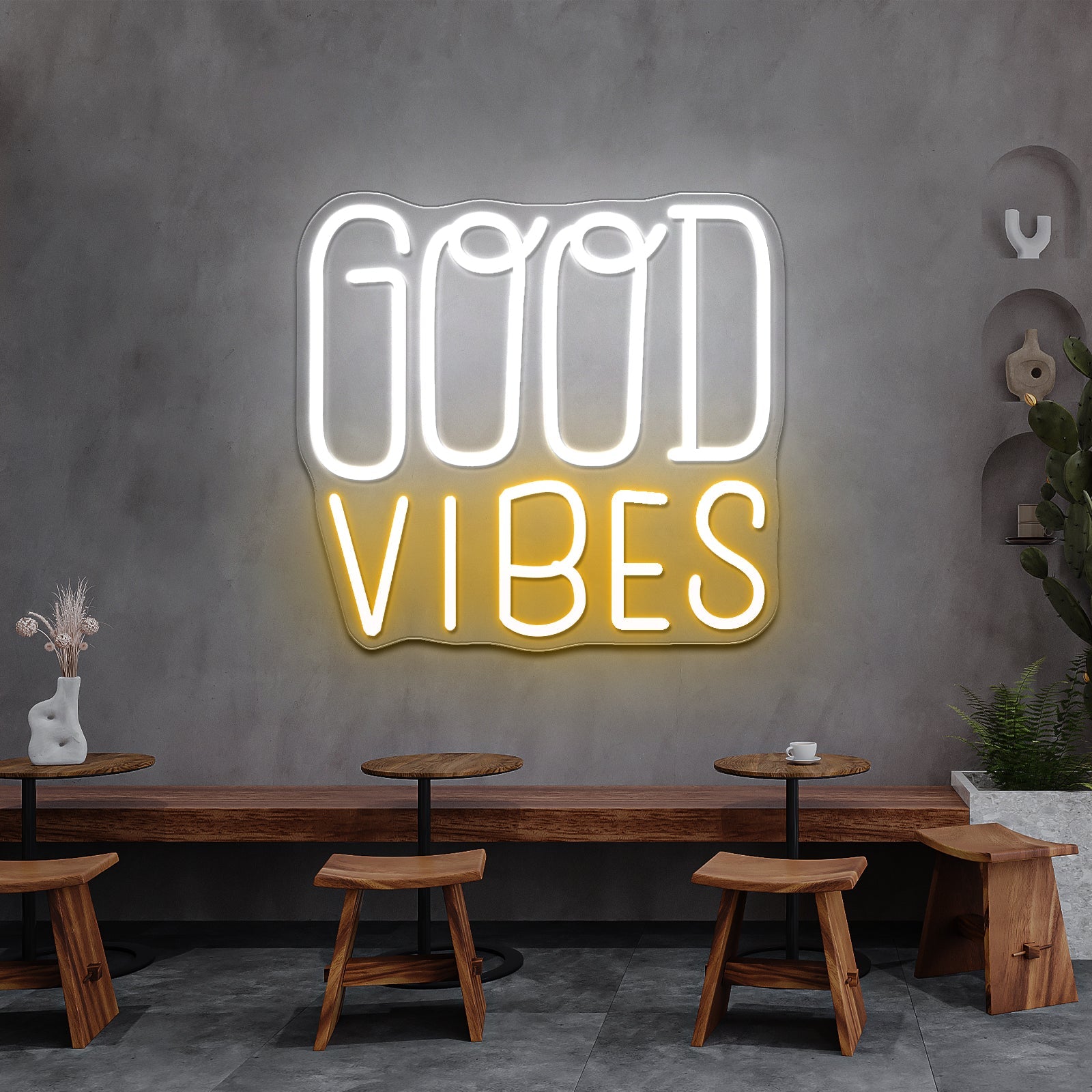 Good Vibes Corloful Led Neon Wall Design - Shineneon
