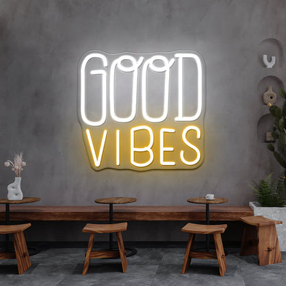 Good Vibes Corloful Led Neon Wall Design - Shineneon
