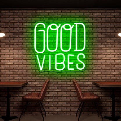 Good Vibes Corloful Led Neon Wall Design - Shineneon