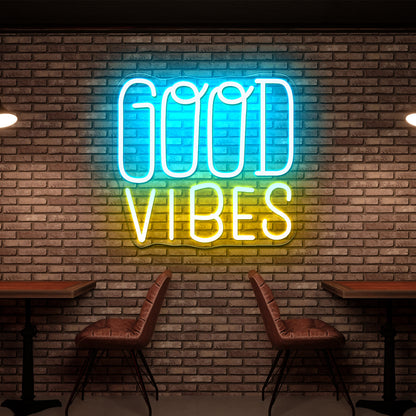 Good Vibes Corloful Led Neon Wall Design