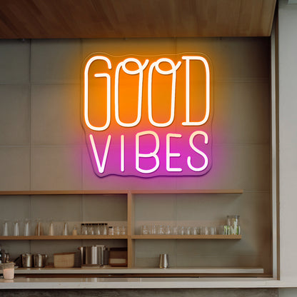 Good Vibes Corloful Led Neon Wall Design