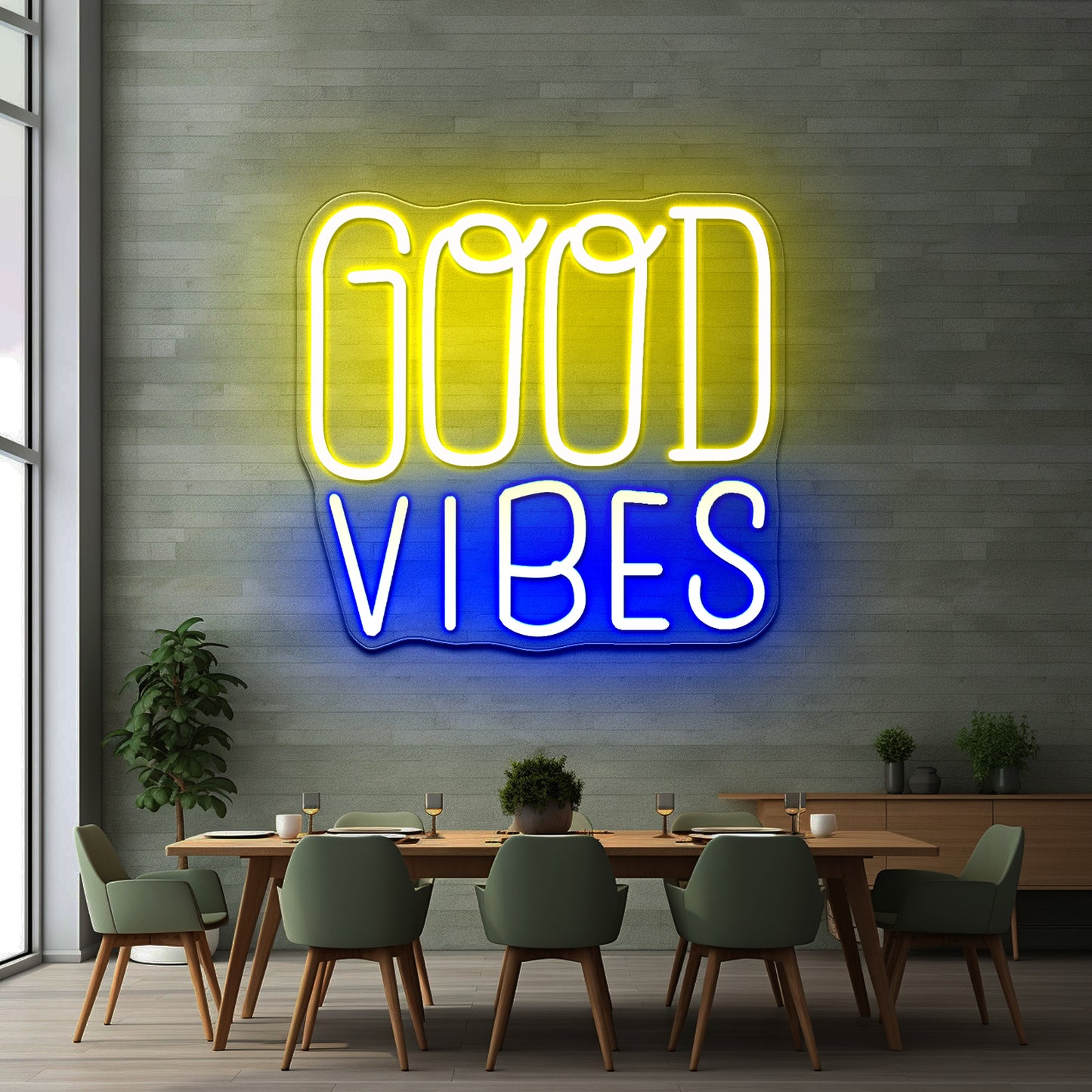 Good Vibes Corloful Led Neon Wall Design