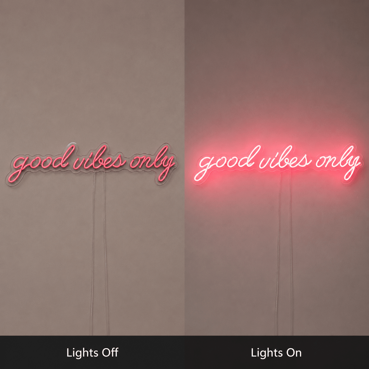 Good Vibes Cursive Room Decor LED Neon Sign - Shineneon