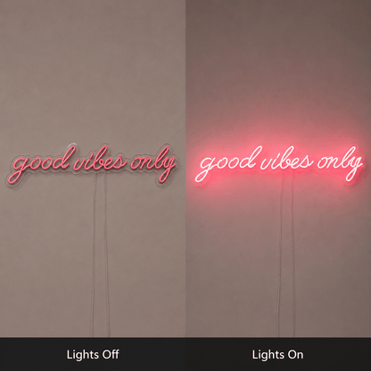 Good Vibes Cursive Room Decor LED Neon Sign - Shineneon