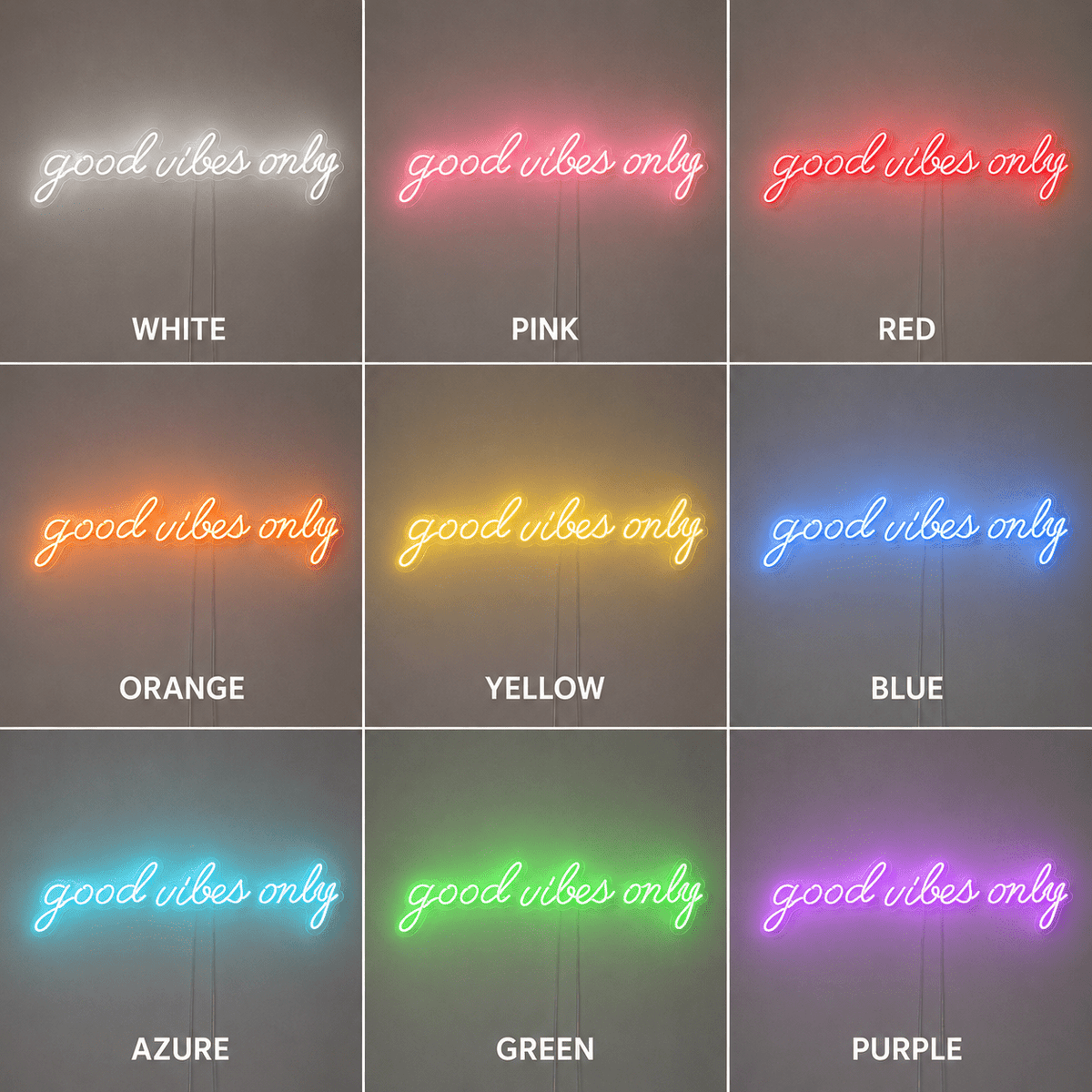 Good Vibes Cursive Room Decor LED Neon Sign - Shineneon