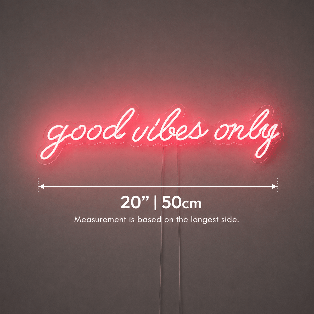 Good Vibes Cursive Room Decor LED Neon Sign - Shineneon