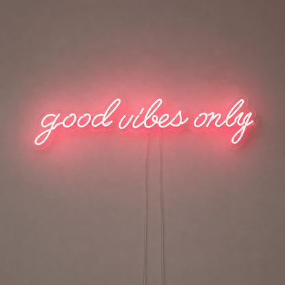Good Vibes Cursive Room Decor LED Neon Sign - Shineneon