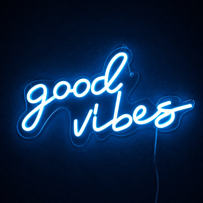 Good Vibes Cursive Wall Decor LED Neon Sign - 02 High-Converting Product Image