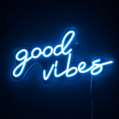Good Vibes Cursive Wall Decor LED Neon Sign - Shineneon