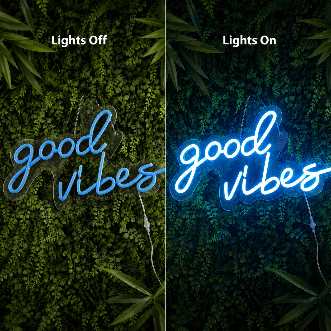 Good Vibes Cursive Wall Decor LED Neon Sign - Shineneon