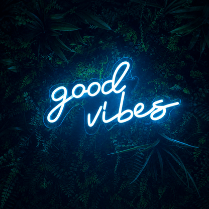 Good Vibes Cursive Wall Decor LED Neon Sign - Shineneon