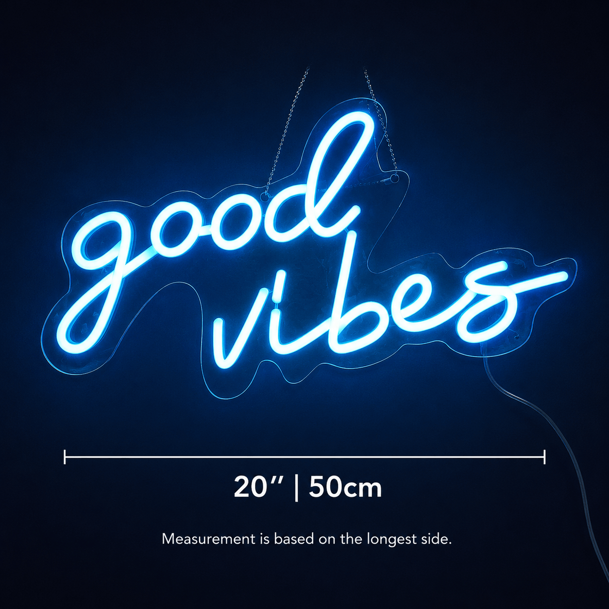Good Vibes Cursive Wall Decor LED Neon Sign - Shineneon