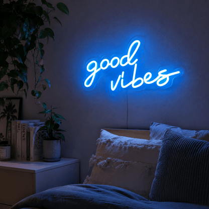 Good Vibes Cursive Wall Decor LED Neon Sign - Shineneon