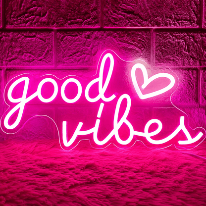 Good Vibes Cutout LED Neon Sign - Shineneon