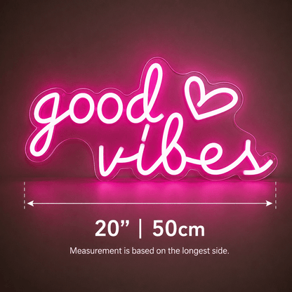 Good Vibes Cutout LED Neon Sign - Shineneon