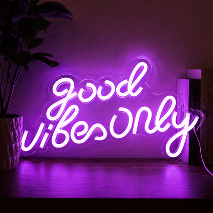Good Vibes Dorm Decor Sign LED Neon Sign - 02 High-Converting Product Image
