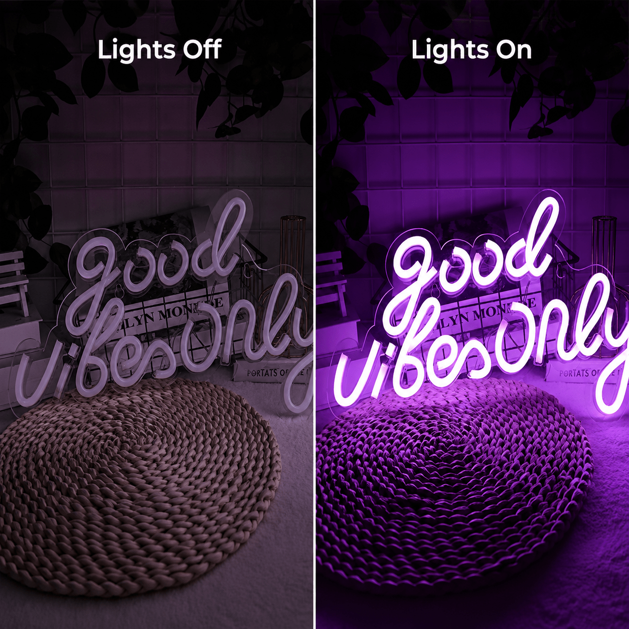 Good Vibes Dorm Decor Sign LED Neon Sign - Shineneon