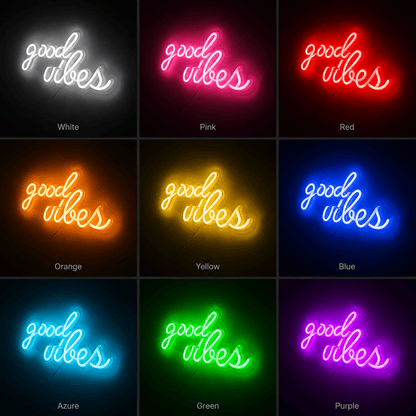 Good Vibes Dorm Room Decor LED Neon Sign - Shineneon